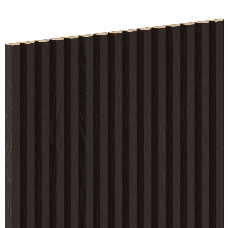Mexen Ovalo 02 lamele de perete cu caneluri flexibile 280 x 36 cm, furnir tehnic, Stejar Negru - S130-280-02-046