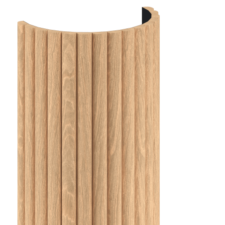 Mexen Ovalo 03 șipcă de perete ondulate flexibile 280 x 36 cm, furnir tehnic, Stejar Alb - S130-280-03-040