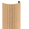 Mexen Ovalo 03 șipcă de perete ondulate flexibile 280 x 36 cm, furnir tehnic, Stejar Alb - S130-280-03-040