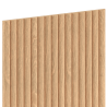 Mexen Ovalo 03 280 x 36 cm-es rugalmas barázdált fali lamellák, technikai furnér, Fehérített Tölgy - S130-280-03-040