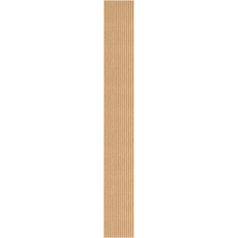 Mexen Ovalo 03 280 x 36 cm-es rugalmas barázdált fali lamellák, technikai furnér, Fehérített Tölgy - S130-280-03-040