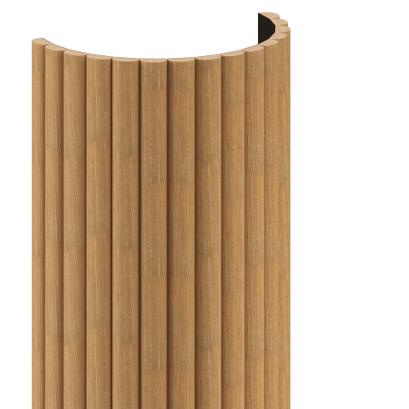 Mexen Ovalo 03 lamele de perete canelate flexibile 280 x 36 cm, furnir tehnic, Stejar Clasic - S130-280-03-041