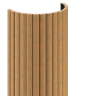 Mexen Ovalo 03 lamele de perete canelate flexibile 280 x 36 cm, furnir tehnic, Stejar Clasic - S130-280-03-041