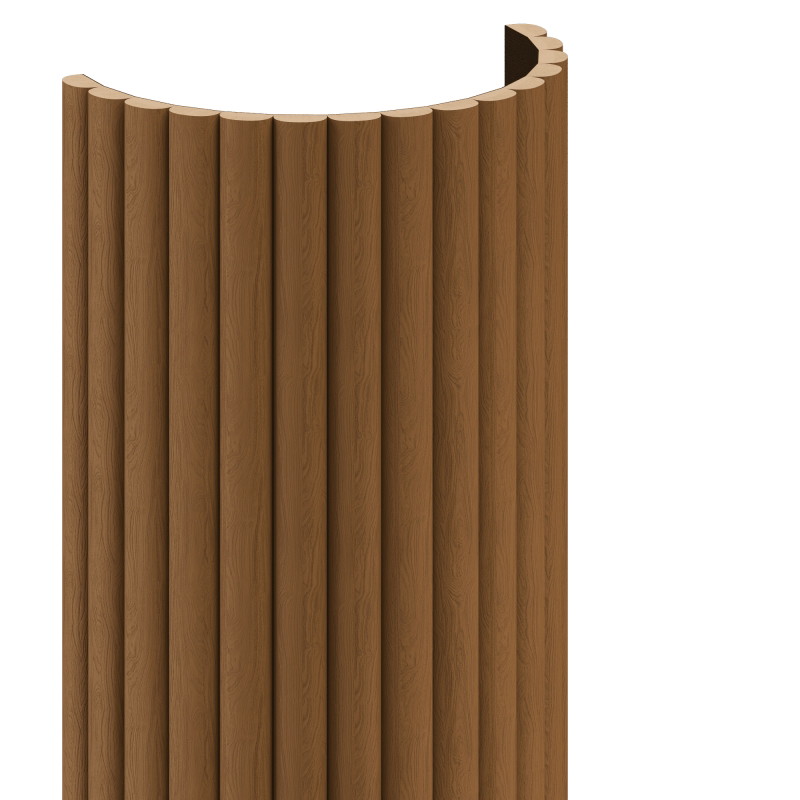 Mexen Ovalo 03 lamele de perete canelate flexibile 280 x 36 cm, furnir tehnic, Stejar Natural - S130-280-03-042