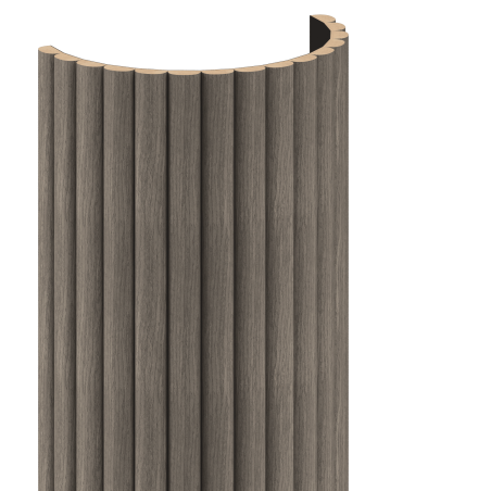 Mexen Ovalo 03 lame rigate pentru pereți, elastice, 280 x 36 cm, furnir tehnic, Stejar Gri - S130-280-03-043