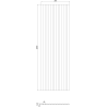 Mexen Ovalo 03 lamele de perete canelate flexibile 280 x 36 cm, furnir tehnic, Nuc Întunecat - S130-280-03-044