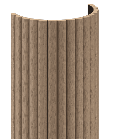 Mexen Ovalo 03 280 x 36 cm-es, rugalmas, erezetes falécek, technikai furnér, Világos Dió - S130-280-03-047