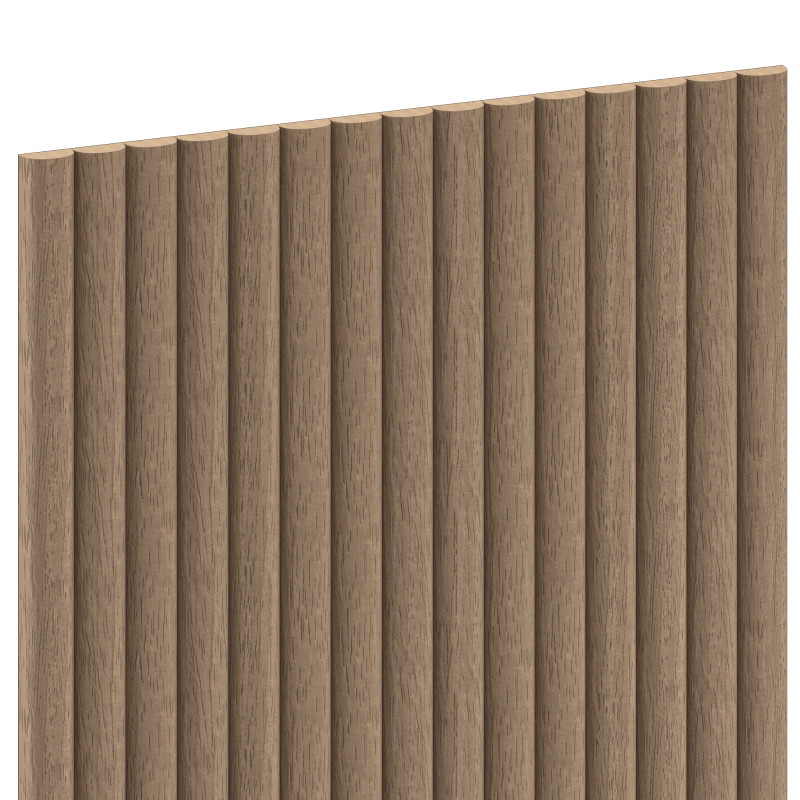 Mexen Ovalo 03 lamele de perete canelate flexibile 280 x 36 cm, furnir tehnic, Nuc Deschis - S130-280-03-047