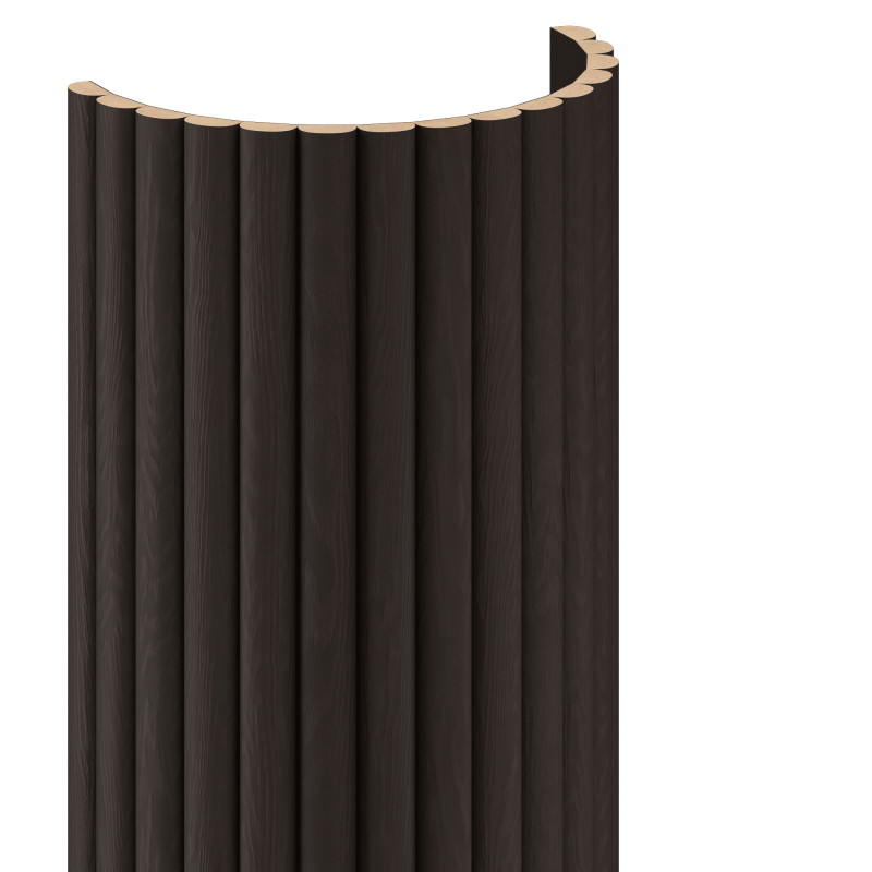 Mexen Ovalo 03 Rugalmas hullámlemezek 280 x 36 cm, technikai furnér, Fekete Tölgy - S130-280-03-046