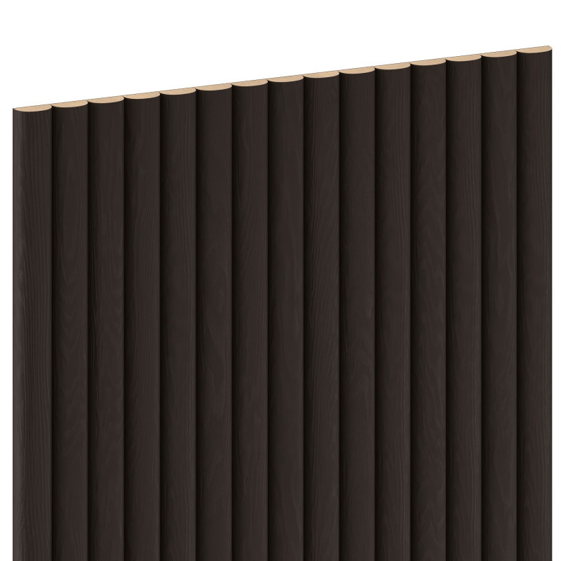 Mexen Ovalo 03 lamele de perete cu caneluri, flexibile, 280 x 36 cm, furnir tehnic, Stejar Negru - S130-280-03-046