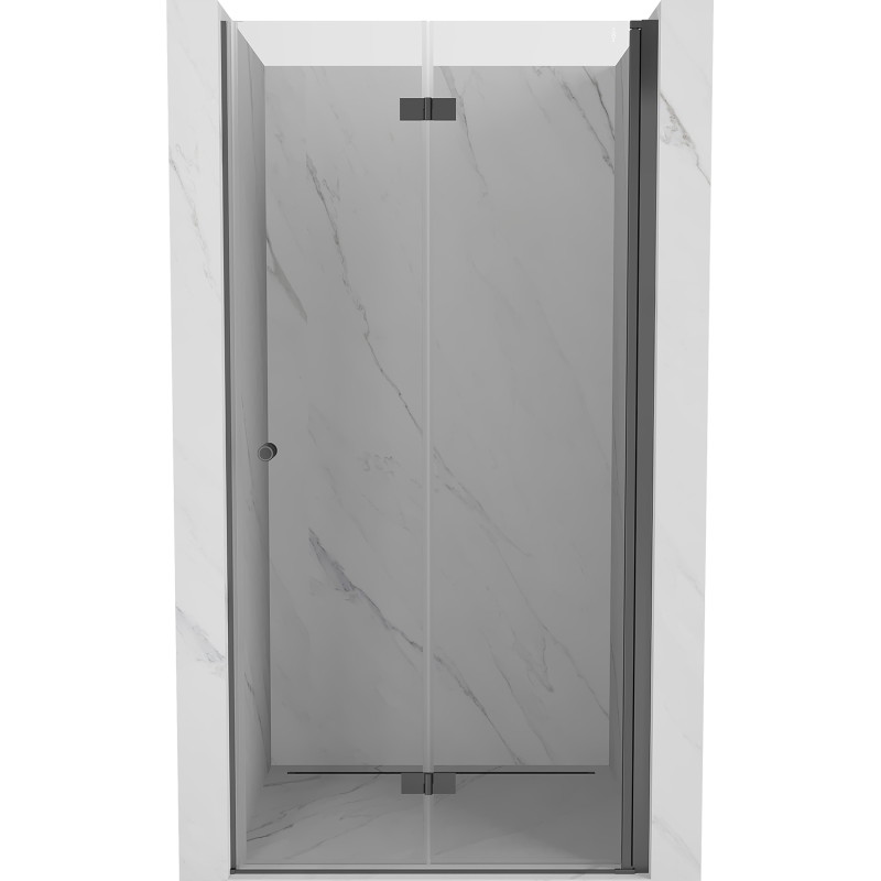 Mexen Mist-F összecsukható jobb zuhanyajtó 100 cm, átlátszó, pisztolyszürke - 8A6-100-000-95-00-P