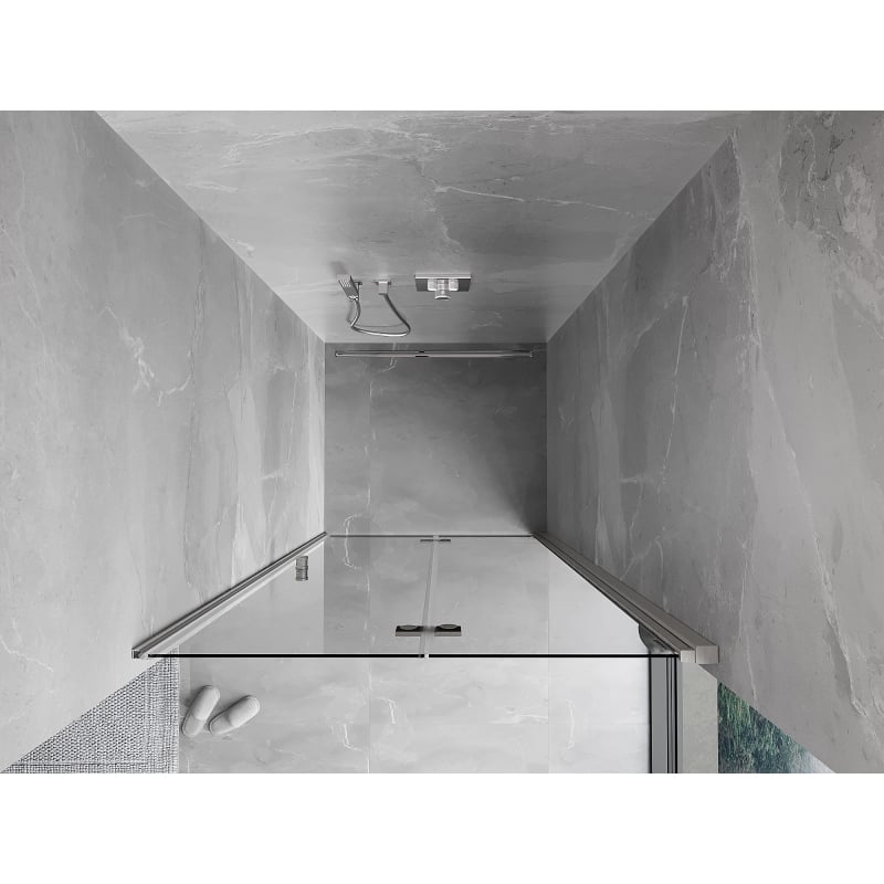 Mexen Mist-F ușă de duș pliată dreapta 110 cm, transparentă, nichel periat - 8A6-110-000-97-00-P