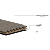 Mexen Ovalo 01 rugalmas bordás fali panelek 280 x 36 cm, technikai furnér, Mocca Tölgy - S130-280-01-045
