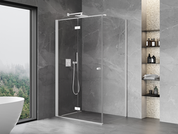 Mexen Mist-F cabina de duș pliabilă stânga 85 x 70 cm, transparentă, albă - 8A6T-085-070-20-00-L