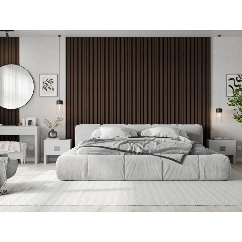 Mexen Lam-F Slim 01 Akusztikus fali lamellák 280 x 36,5 cm, 9 mm filc, műszaki furnér, Mocca Tölgy - S107-280-01-045