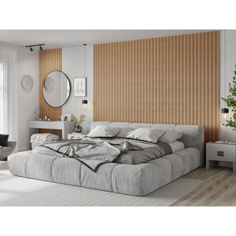 Mexen Lam-F Nano 01 Akusztikus fali lamellák 280 x 32,4 cm, 9 mm filc, technikai furnér, Fehérített Tölgy - S108-280-01-040