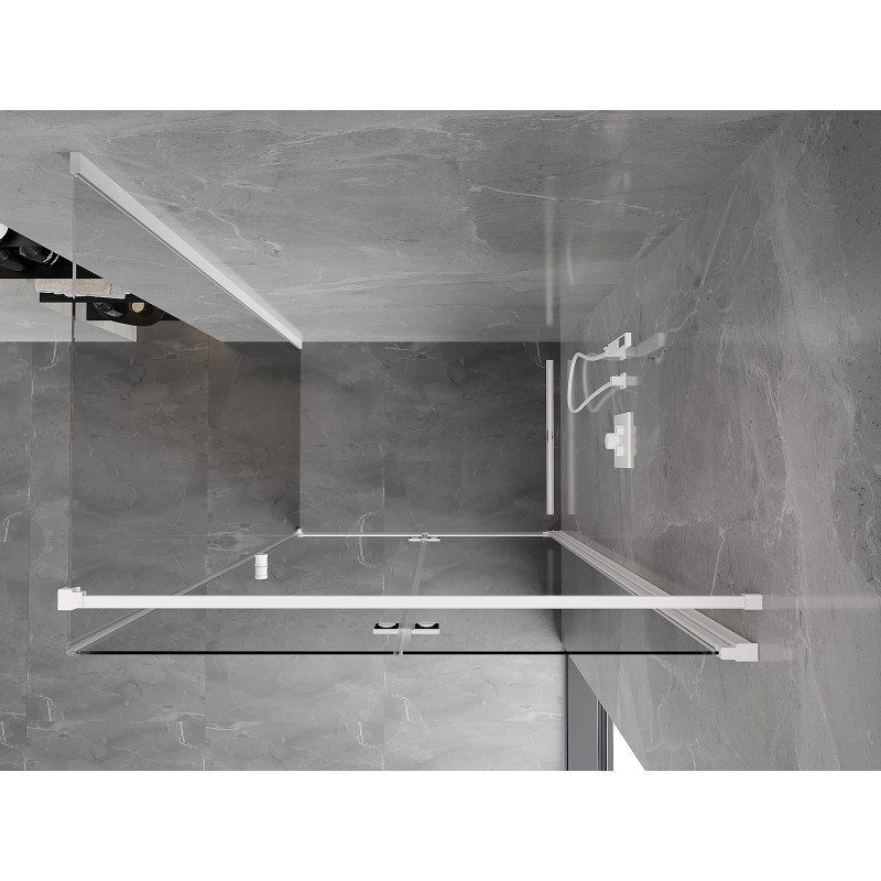 Mexen Mist-F cabina de duș pliată dreapta 85 x 70 cm, transparentă, albă - 8A6T-085-070-20-00-P