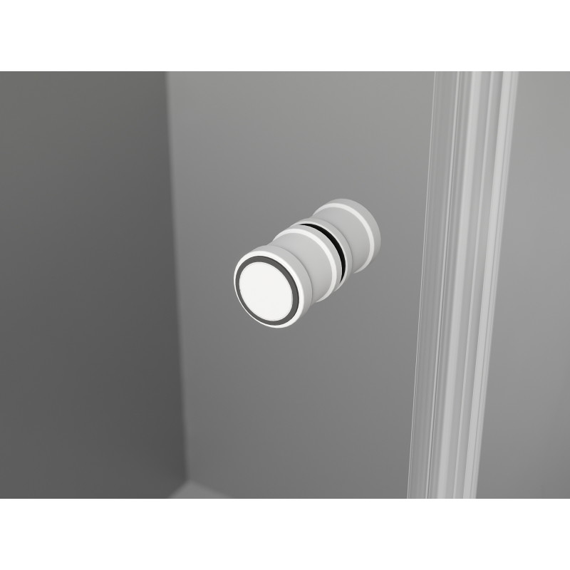 Mexen Mist-F összecsukható jobb zuhanykabin 110 x 95 cm, átlátszó, fehér - 8A6T-110-095-20-00-P