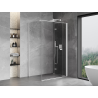 Mexen Mist-F 120 x 100 cm-es összecsukható zuhanykabin, átlátszó, fehér, jobb - 8A6T-120-100-20-00-P