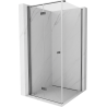 Mexen Mist-F cabina de duș pliată stânga 90 x 90 cm, transparentă, gri armă periat - 8A6T-090-090-66-00-L