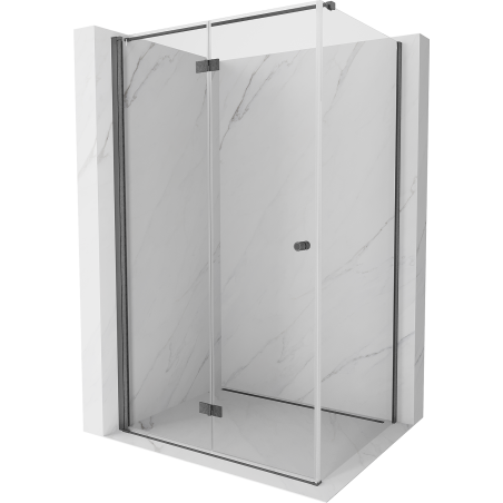 Mexen Mist-F cabină de duș pliabilă stânga 80 x 95 cm, transparent, gri armă periat - 8A6T-080-095-66-00-L