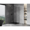 Mexen Mist-F cabina de duș pliabilă stânga 110 x 110 cm, transparent, gri armă periat - 8A6T-110-110-66-00-L