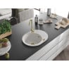 Mexen Kevin chiuvetă de granit cu 1 cuvă cu scurgător și baterie bucătărie Telma, alb - 6517-20-670200-50