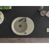 Mexen Kevin chiuvetă de granit cu un compartiment, cu picurător și baterie de bucătărie Telma, Bej - 6517-69-670200-70