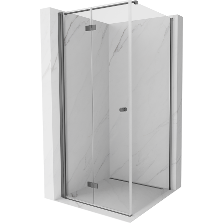 Mexen Mist-F cabina de duș pliabilă stânga 80 x 80 cm, transparent, metal armat - 8A6T-080-080-95-00-L