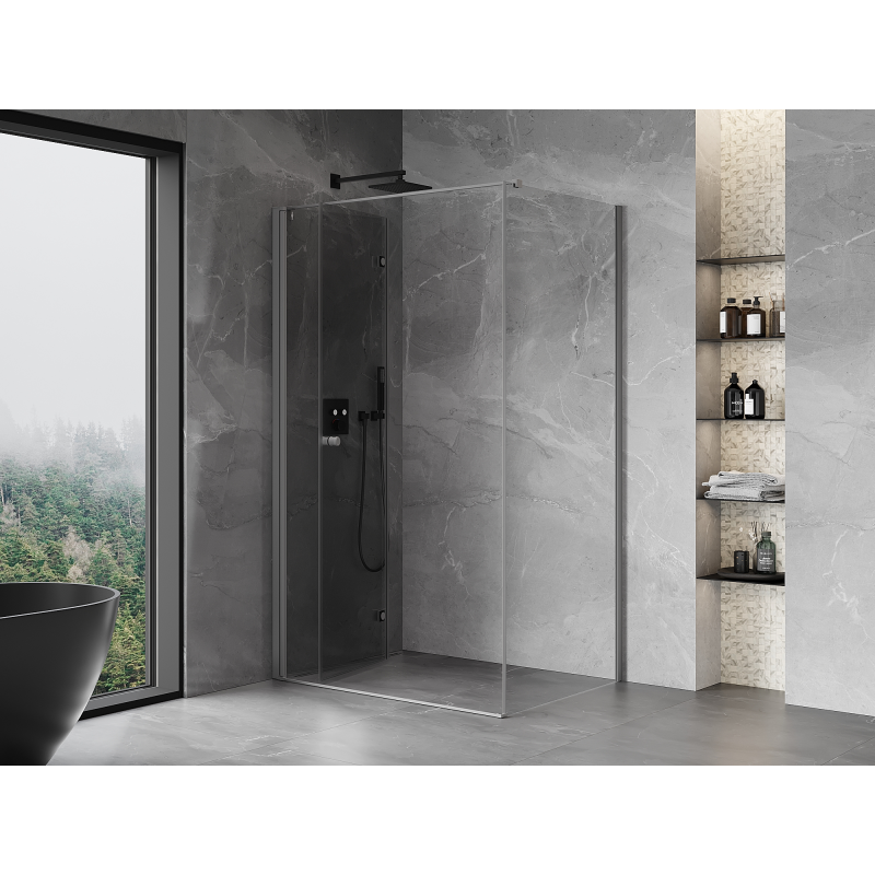 Mexen Mist-F cabina de duș pliabilă stânga 120 x 90 cm, transparentă, gun metal - 8A6T-120-090-95-00-L