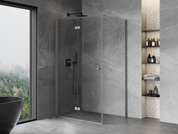 Mexen Mist-F összecsukható zuhanykabin bal 85 x 100 cm, áttetsző, gun metal - 8A6T-085-100-95-00-L