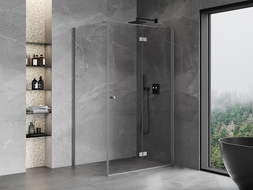 Mexen Mist-F cabina de duș pliabilă dreapta 100 x 75 cm, transparent, metal pistol - 8A6T-100-075-95-00-P