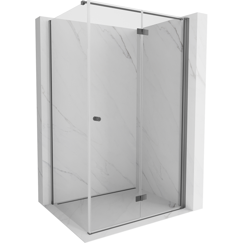 Mexen Mist-F cabina de duș pliabilă dreapta 75 x 85 cm, transparentă, gun metal - 8A6T-075-085-95-00-P