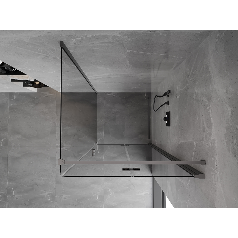 Mexen Mist-F cabina de duș pliabilă dreapta 120 x 120 cm, transparentă, gun metal - 8A6T-120-120-95-00-P