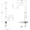 Mexen Carlos chiuvetă din granit 1,5 camere cu baterie de bucătărie Telma, alb - 6518-20-670200-50