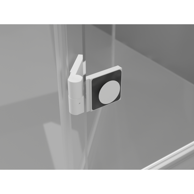 Mexen Mist-F Duo összecsukható zuhanykabin 90 x 90 cm, átlátszó, fehér - 8A6-090L-090P-20-00