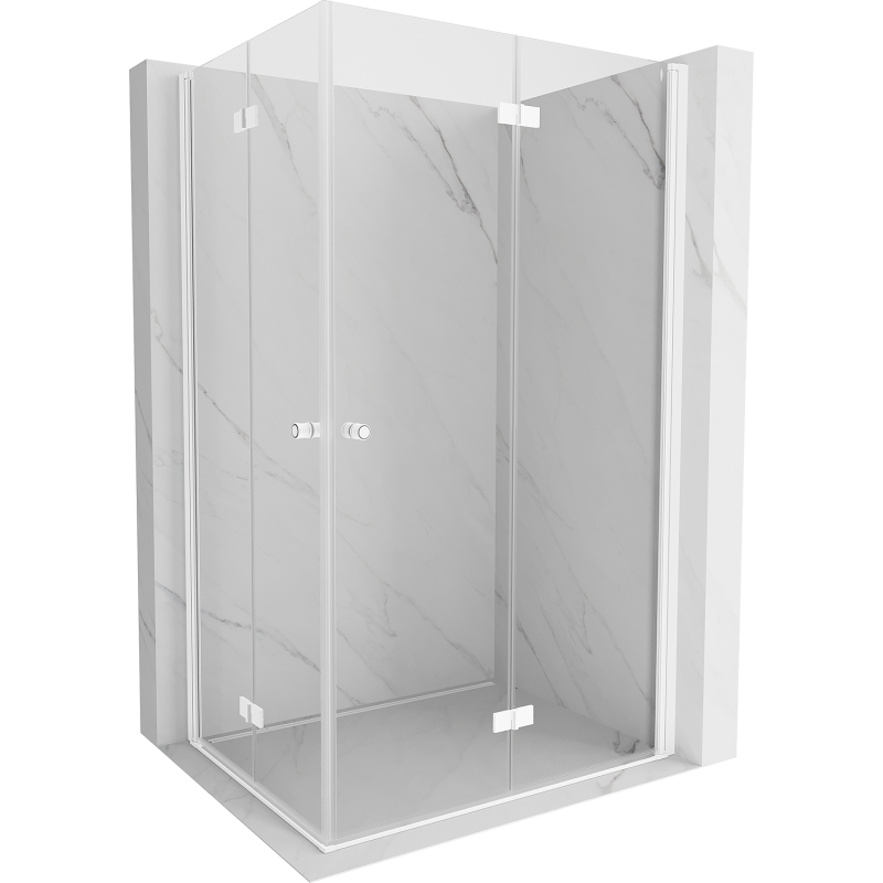 Mexen Mist-F Cabină de duș Duo pliabilă dreapta 85 x 95 cm, transparentă, albă - 8A6-085L-095P-20-00