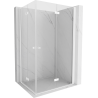Mexen Mist-F Duo összecsukható zuhanykabin jobb 90 x 100 cm, átlátszó, fehér - 8A6-090L-100P-20-00