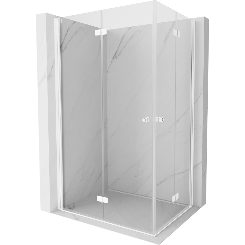 Mexen Mist-F Duo cabină de duș pliabilă stânga 120 x 100 cm, transparentă, albă - 8A6-120L-100P-20-00