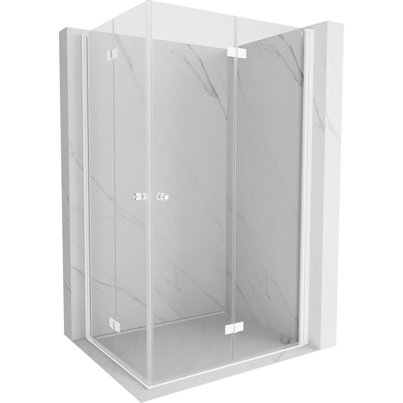 Mexen Mist-F Duo cabină de duș pliabilă dreaptă 115 x 120 cm, transparentă, albă - 8A6-115L-120P-20-00