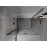 Mexen Mist-F Duo összecsukható bal oldali zuhanykabin 115 x 80 cm, átlátszó, szálcsiszolt szürke - 8A6-115L-080P-66-00