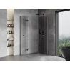 Mexen Mist-F Cabină de duș Duo pliabilă dreapta 80 x 110 cm, transparentă, gri metalizat periat - 8A6-080L-110P-66-00