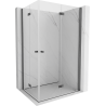 Mexen Mist-F Duo cabină de duș pliabilă dreaptă 75 x 120 cm, transparent, gri pistil periat - 8A6-075L-120P-66-00