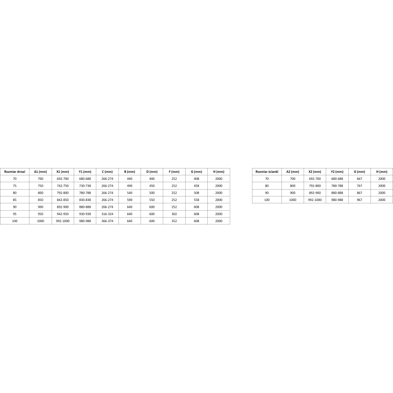 Mexen Lunar L cabină de duș cu balamale dreapta 100 x 90 cm, transparentă, nichel periat - 834L-100-090-97-00-P
