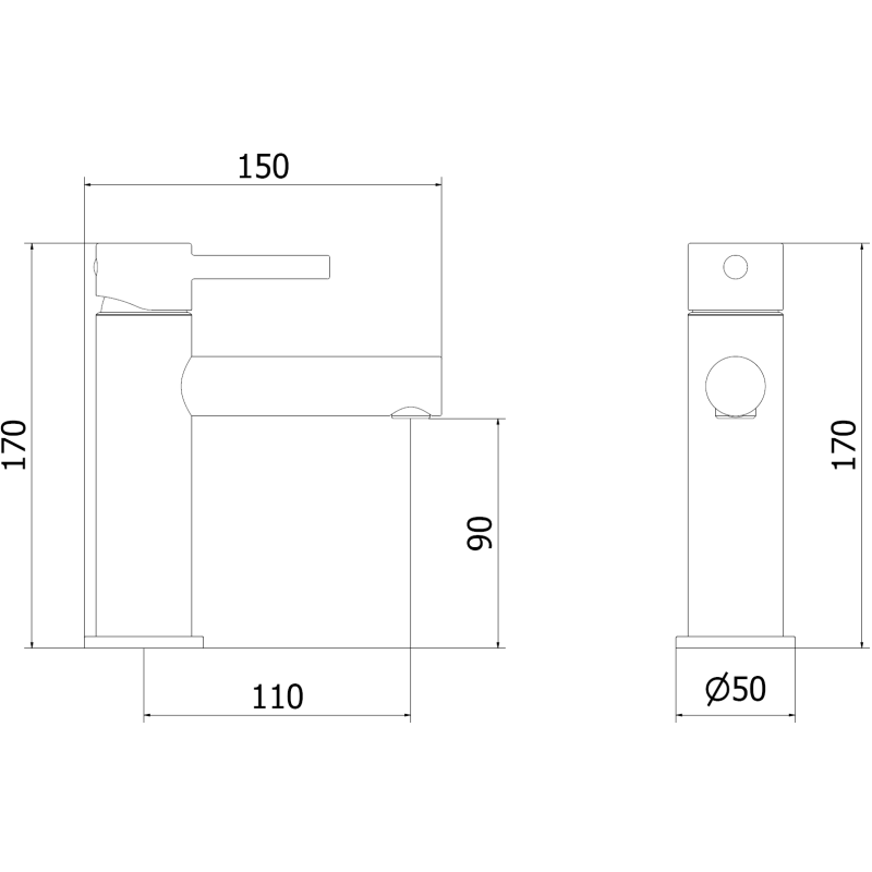 Mexen Elba baterie pentru chiuvetă, aur roz - 74100-60