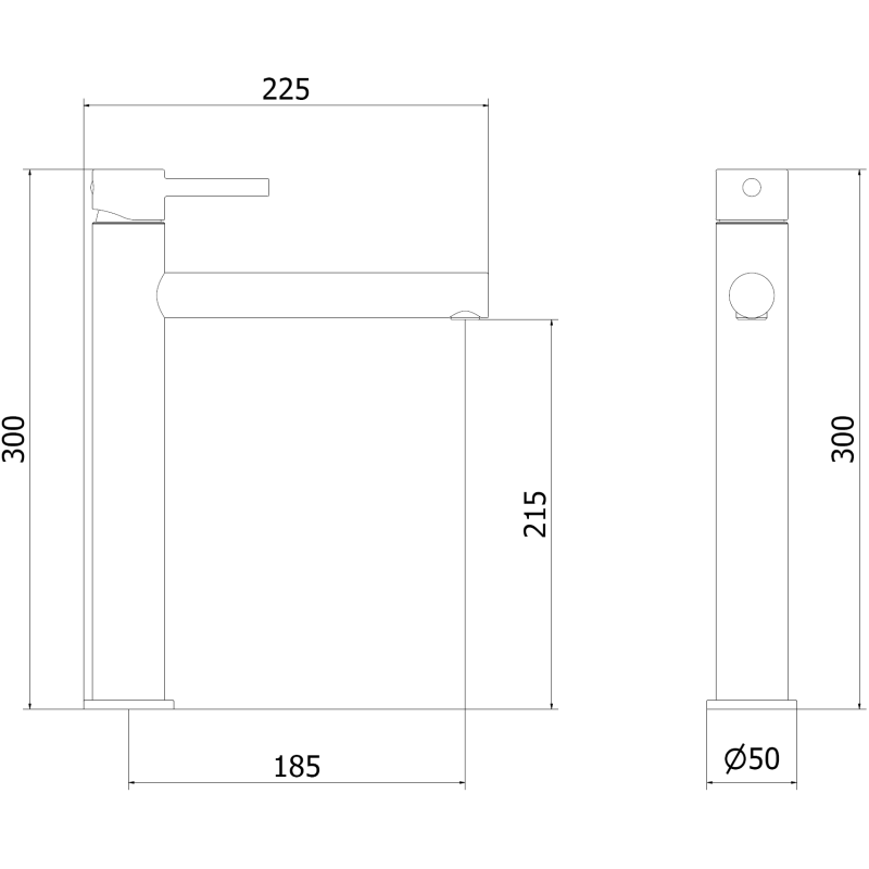 Mexen Elba magas mosdócsaptelep, króm - 74110-00