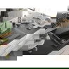Chiuvetă de granit Mexen Cesar 1-cameră cu picurător și baterie de bucătărie Duero, negru/auriu metalic - 6514-75-671600-00