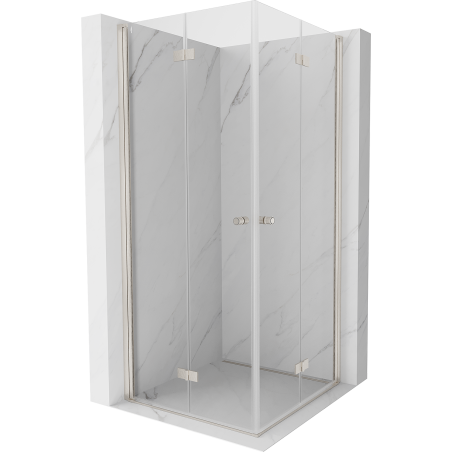 Mexen Mist-F Duo cabină de duș pliabilă 115 x 115 cm, transparentă, nichel periat - 8A6-115L-115P-97-00