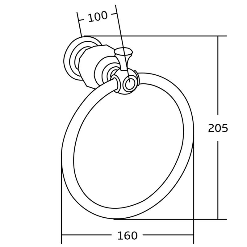 Mexen Estela cuier pentru prosop, aur roz - 7011532-60