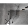 Mexen Mist cabina de duș pentagonală asimetrică cu uși batante 80 x 100 cm transparent gri armă periat - 8A8-080-100-66-00